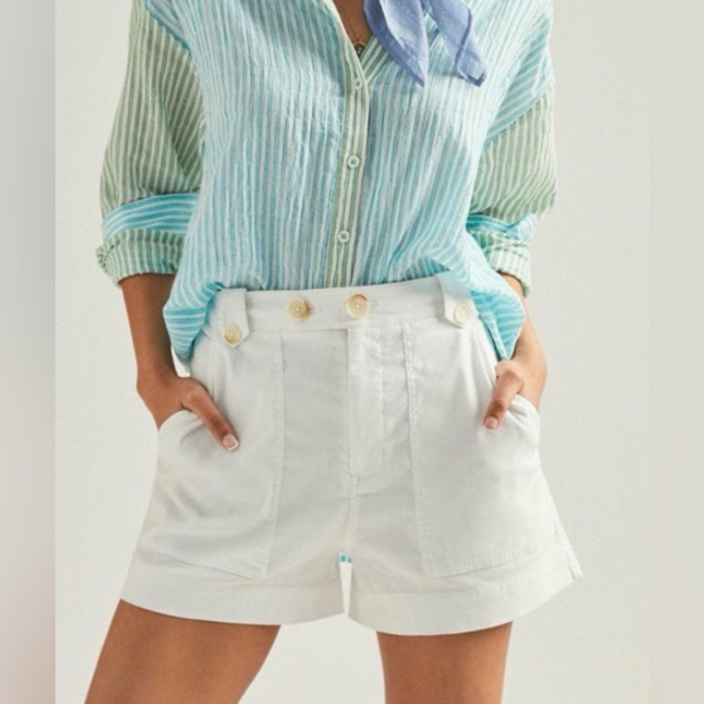 Anthropologie Maeve Elena Shorts - White